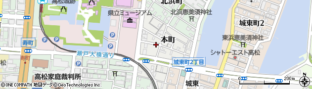 香川県高松市本町周辺の地図