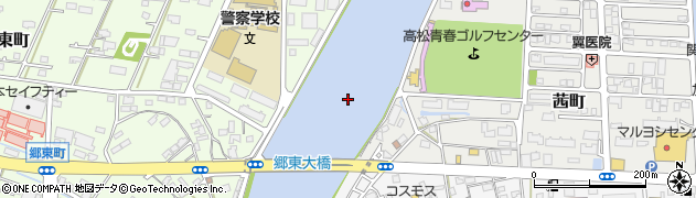 香東川周辺の地図