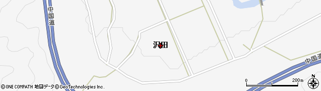 島根県吉賀町（鹿足郡）沢田周辺の地図