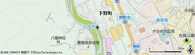上成井橋周辺の地図