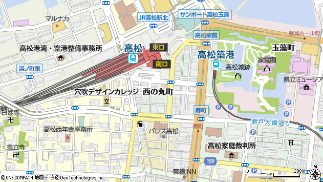 〒760-0021 香川県高松市西の丸町の地図