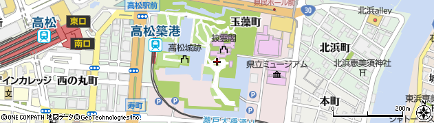 玉藻公園周辺の地図