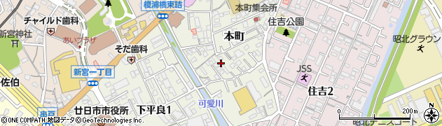 広島県廿日市市本町周辺の地図