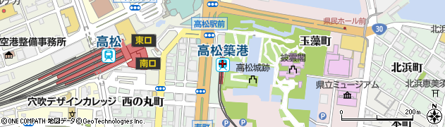 高松築港駅周辺の地図