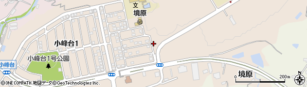 小峰台2号小広場周辺の地図