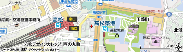 平成レンタカー高松駅前店周辺の地図