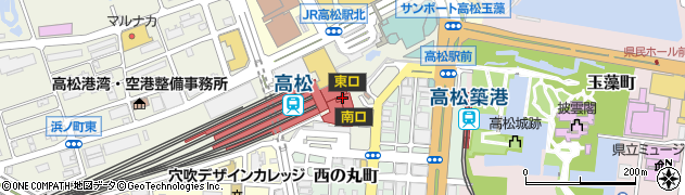 駅レンタカー高松営業所周辺の地図