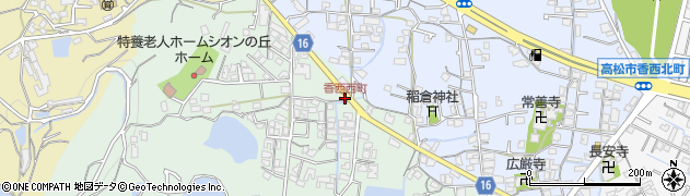 香西西町周辺の地図