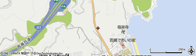 広島県尾道市因島大浜町（二区）周辺の地図
