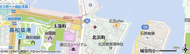 香川県漁業協同組合　連合会指導部周辺の地図