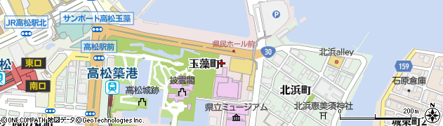 香川県高松市玉藻町周辺の地図