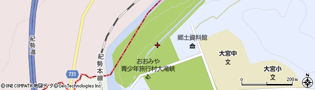 大紀町役場　大滝峡キャンプ場周辺の地図
