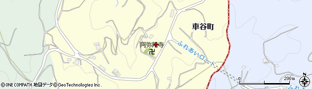 奈良県五條市車谷町周辺の地図