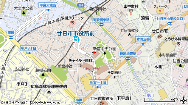 〒738-0024 広島県廿日市市新宮の地図