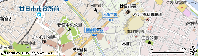 榎浦橋周辺の地図