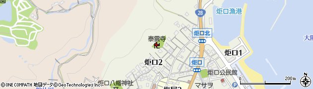 泰雲寺周辺の地図