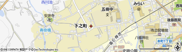 奈良県五條市下之町周辺の地図