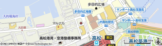 トヨタレンタリース東四国高松サンポート店周辺の地図