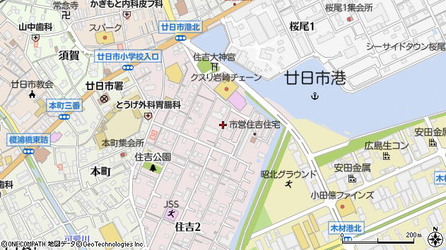 〒738-0014 広島県廿日市市住吉の地図