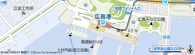 広島市役所　広島市観光案内所・広島港総合案内所周辺の地図