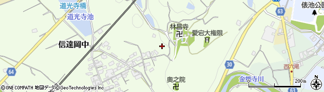 大阪府泉南市信達岡中周辺の地図
