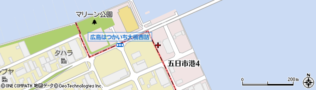 広島県広島市佐伯区五日市港周辺の地図