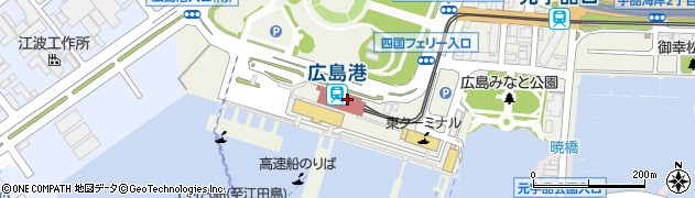 広島港駅周辺の地図