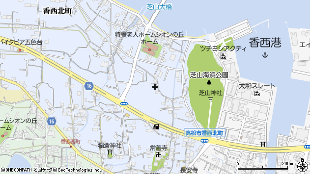 〒761-8011 香川県高松市香西北町の地図