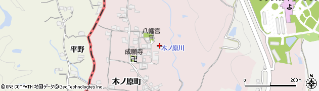 奈良県五條市木ノ原町周辺の地図