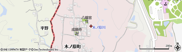 奈良県五條市木ノ原町周辺の地図