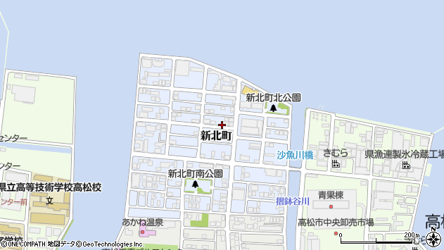 〒760-0001 香川県高松市新北町の地図