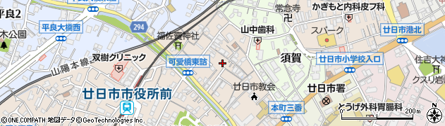 広島県廿日市市可愛周辺の地図