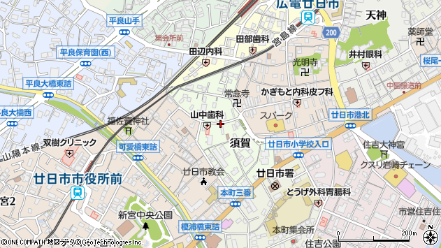 〒738-0017 広島県廿日市市須賀の地図