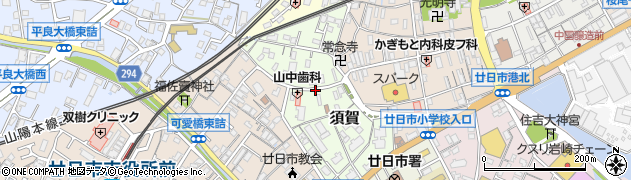 広島県廿日市市須賀周辺の地図