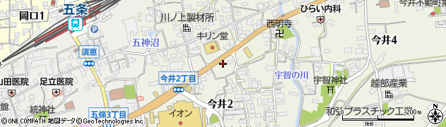 中道五仏堂周辺の地図