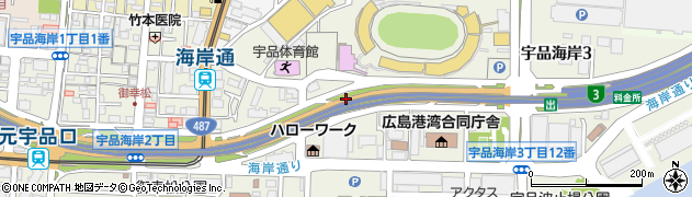 広島県広島市南区宇品海岸周辺の地図
