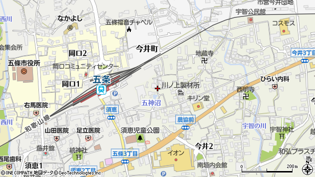 〒637-0004 奈良県五條市今井町の地図