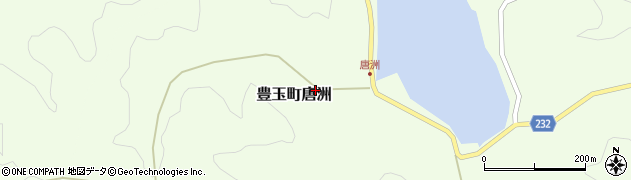 長崎県対馬市豊玉町唐洲周辺の地図