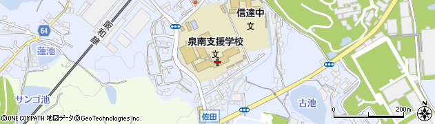 大阪府立泉南支援学校周辺の地図
