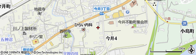 奈良県五條市今井周辺の地図