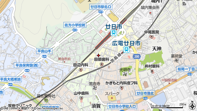 〒738-0011 広島県廿日市市駅前の地図