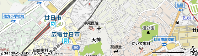 広島県廿日市市天神周辺の地図