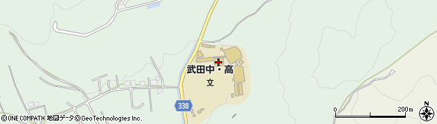 武田高等学校周辺の地図