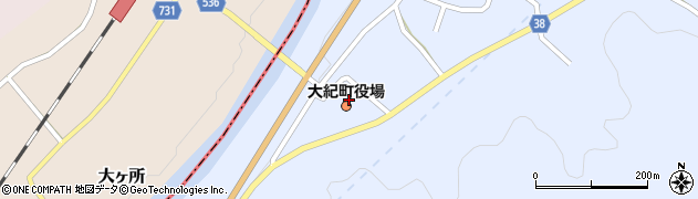 大紀町役場　本庁健康福祉課周辺の地図