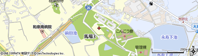大阪府立砂川厚生福祉センター周辺の地図