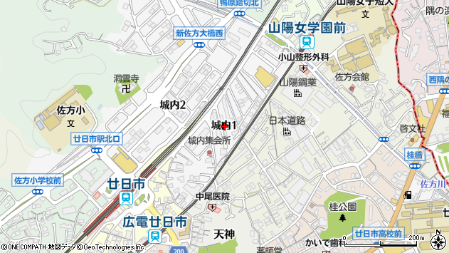 〒738-0007 広島県廿日市市城内の地図