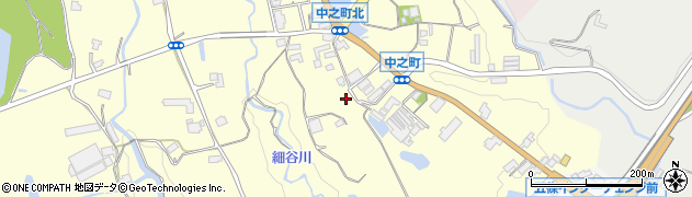 奈良県五條市中之町周辺の地図