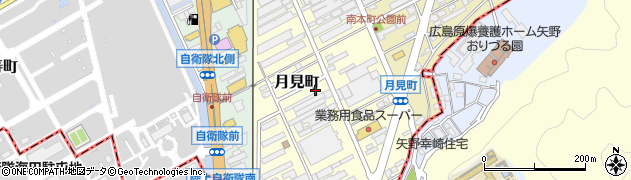 広島県海田町（安芸郡）月見町周辺の地図
