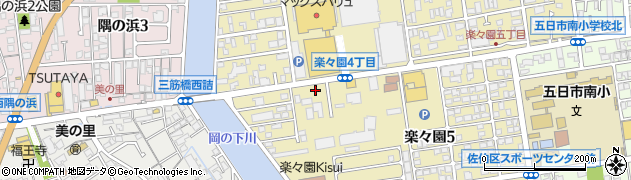 ファミリーマート楽々園店周辺の地図