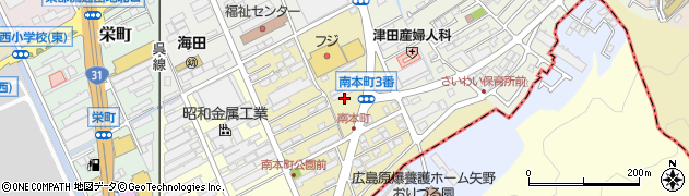 広島県海田町（安芸郡）南本町周辺の地図